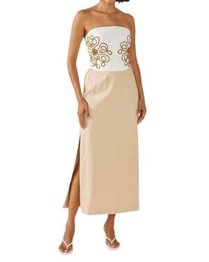 MON RENN Diego Maxi Skirt - Natural