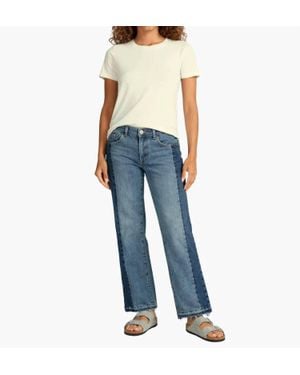 ASKK NY Two Tone Low Rise Straight Denim Pants - Blue