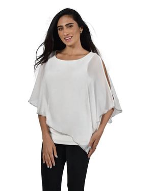 FRANK LYMAN Wyllow Chiffon Top - Gray