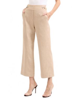 Veronica Beard Aubrie Linen Pant - Natural