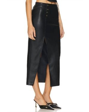 Heartloom Charice Faux Leather Skirt - Black