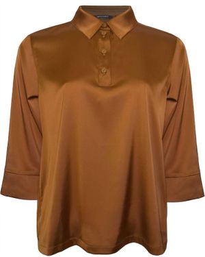 Insight Satin Top - Brown
