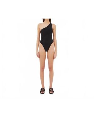 AEXAE One Shoulder One-Piece Swimsuit - Black