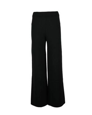 MM by Max Mara Wide-Leg Knit Jumpsuit With High Waist And Seamless Finish - Black