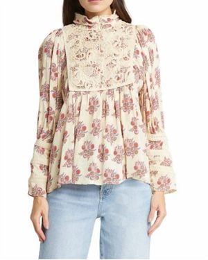 byTiMo Jacquard Lace Blouse - Blue