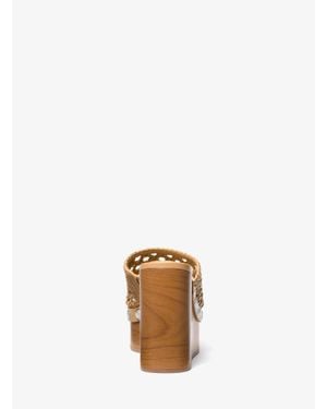 Michael Kors Mayes Woven Wedge Sandal - White