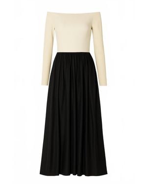 Esse Studios Off-Shoulder Knit Cotton Dress - Black