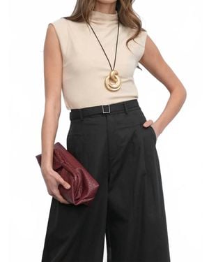 Greylin Paloma Funnel Neck Top - Black