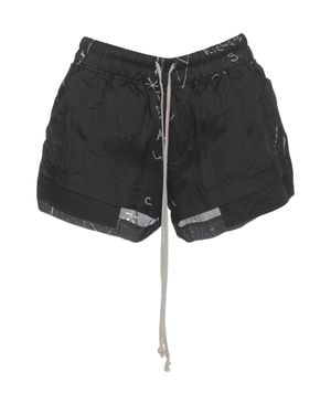 Rick Owens Fog Boxers Viscose Shorts - Black