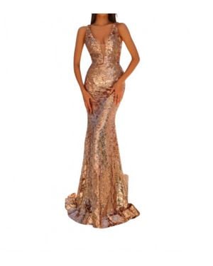 Clarisse Sparkling Mermaid Gown - Brown