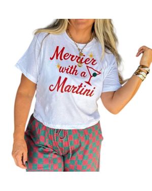 Blakeley Merrier With A Martini Graphic Tee - White