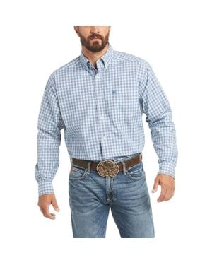 Ariat Pro Series Caesar Long Sleeve Button Shirt - Blue