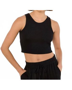 Apricot Emma Crop Top - Black