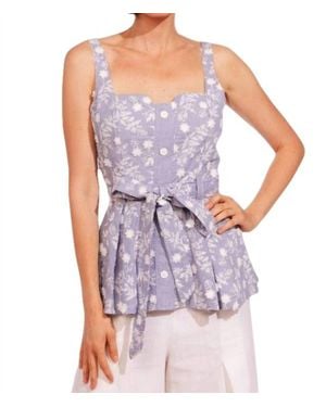 Eva Franco Sawyer Top - Purple