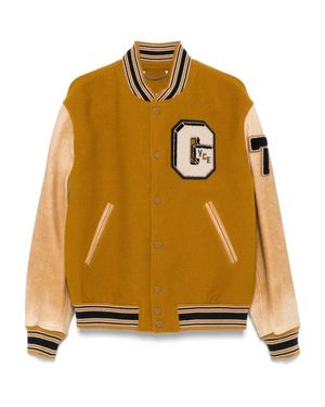 Golden Goose Jacket With Leather Sleeves - Metallic