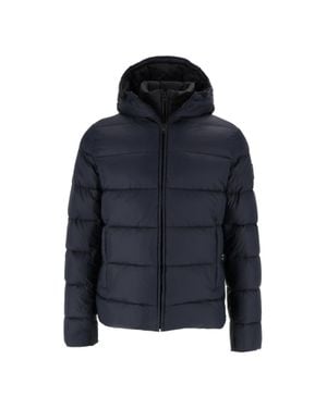 Fay Hooded Cropped Padded Down Jacket - Blue