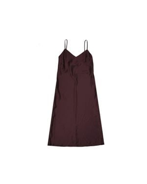Blanca Vita Acacia Satin Slip Midi Dress - Purple
