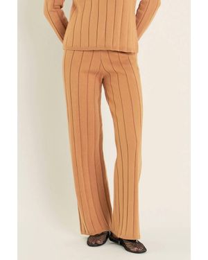 English Factory Texture Knit Pants - Natural