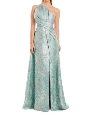Alexander by Daymor One Shoulder A-Line Gown - Green