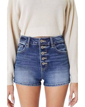 Kancan Melanie High Rise Shorts - Blue