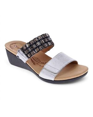 Revere Sorrento Wedge Sandal - Metallic