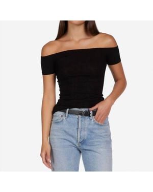 Michael Lauren Parket Off-The-Shoulder Top - Black