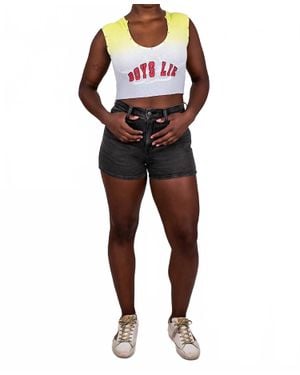 DAZE Troublemaker High Rise Shorts - Multicolor