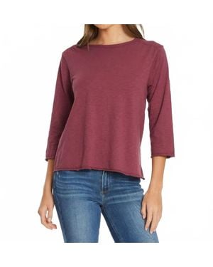 Mod-o-doc Waffle Mix Open Crewneck Tee - Red