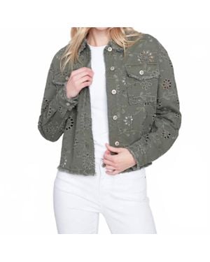 Charlie b Eyelet Jacket - Gray