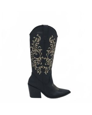 Stivali New York Paradise Western Cowboy Boots - Black