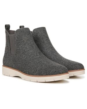 Dr. Scholls Northbound Boots Charcoal Round Toe Chelsea Htat1111 - Black