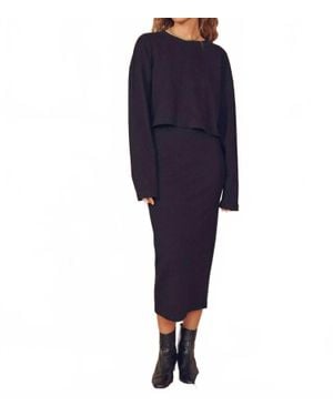 Cossac Organic Cotton Midi Skirt - Blue