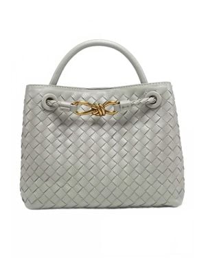 Little Trendy Emily Woven Tote - Gray