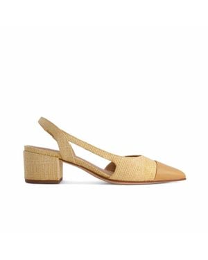 Bernardo Monroe Raffia Pump - Natural