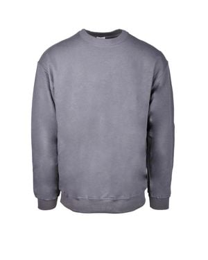 Covert Crewneck Cotton Sweatshirt - Gray