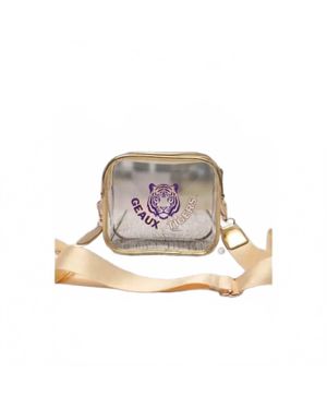 Nash Grey Lsu Geaux Tigers Stadium Purse Crossbody Bag - Pink