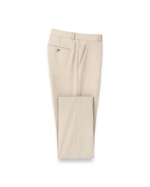 Paul Fredrick Comfort Stretch Travel Flat Front Pants - White
