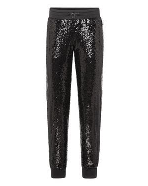 Philipp Plein Jogging Pants Xyz Paillettes - Black