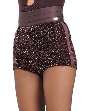 Elisabetta Franchi Polyester High-Waisted Shorts - Black