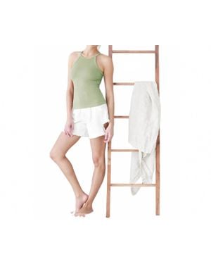 Nikibiki Highneck Ribbed Tank Top - Green