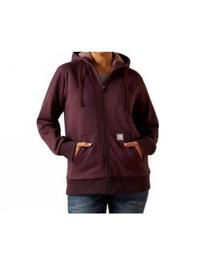 Ariat Rebar All-Weather Sherpa Full Zip Hoodie - Red