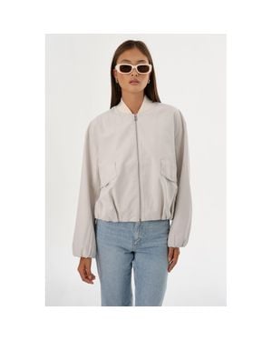 Lamarque Iriana Bomber Jacket - Gray