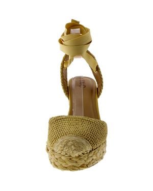 INC International Concepts I. N.C. International Concepts Maisie Tie-Up Espadrille Wedge Natural Woven Masie-Nat - Green