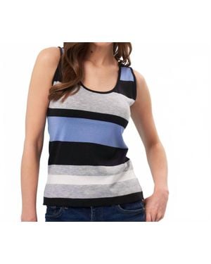 French Kyss Stripe Tank Top - Black