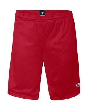 Champion Polyester Mesh 9 Shorts With Pockets - Red