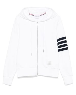 Thom Browne 4Bar Cotton Hoodie - White