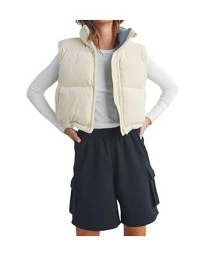 Buttermelon Adoreme Corduroy Puffer Vest - Blue