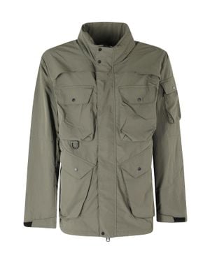 JG1 Mag Fusion Flight Jacket With High Collar And Multi-Pocket Design - Green