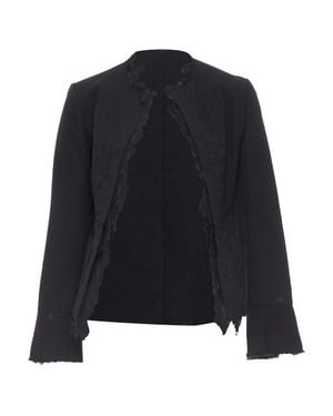 Comme des Garçons Comme Des Garcons Lace Mousseline Cropped Jacket - Black