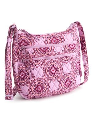 Vera Bradley Outlet Cotton Trio Zip Hipster Crossbody Bag - Pink
